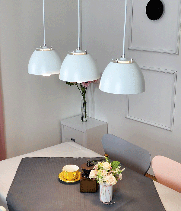 코지 3등 식탁전등 LED식탁등 (블랙 화이트 샴페인골드)