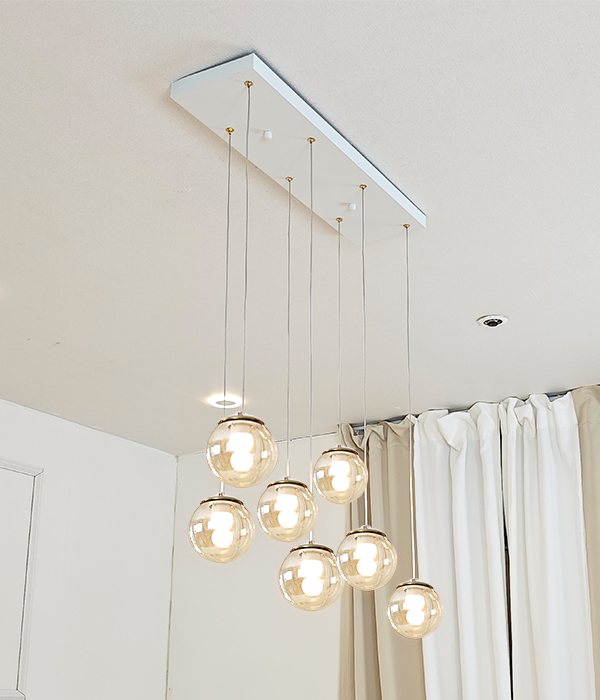 에그레 2줄 7등 식탁전등 LED식탁등